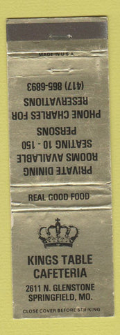 Matchbook Cover - Kings Table Cafeteria Springfield MO WEAR