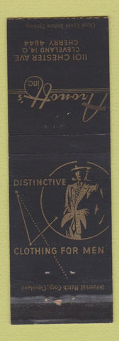 Matchbook Cover - Aronoff's Men's Clothing Cleveland OH WEAR