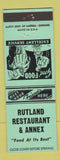 Matchbook Cover - Rutland Restaurant Annex