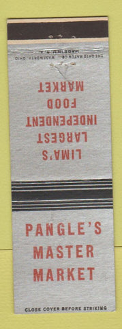 Matchbook Cover - Pangle's Master Market Grocery Lima OH