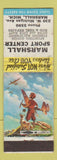 Matchbook Cover - Marshall Sport Center Marshall MI sporting goods WEAR
