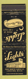 Matchbook Cover - Light's Restaurant Lansing MI WEAR