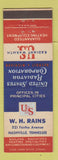 Matchbook Cover - US Radiator Corp WH Rains Nashville TN CREASES WORN