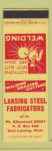 Matchbook Cover - Lansing Steel Fabricators East Lansing MI