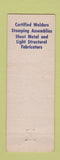 Matchbook Cover - Lansing Steel Fabricators East Lansing MI