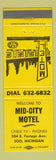 Matchbook Cover - Mid City Motel Sault Ste Marie MI