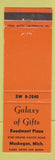 Matchbook Cover - Galaxy of Gifts Muskegon MI