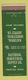 Matchbook Cover - National Industrial Supply Pontiac MI