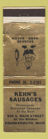 Matchbook Cover - Kern's Sausages Frankenmuth MI WEAR