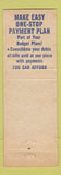 Matchbook Cover - Michigan Budget Service Marshall MI