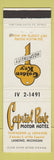 Matchbook Cover - Capitol Park Motor Hotel Lansing MI