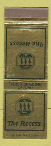 Matchbook Cover - The Recess Fisher Building Detroit MI