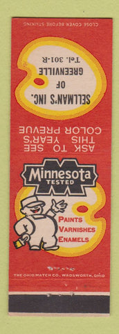 Matchbook Cover - Minnesota Tested Paints Sellman's Greenville