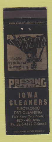 Matchbook Cover - Iowa Cleaners Grinnell IA