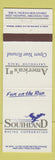 Matchbook Cover - Southland Horse Racing West Memphis AR