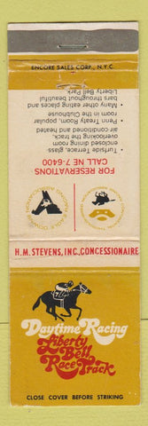 Matchbook Cover - Liberty Bell Horse Racing Harry Stevens