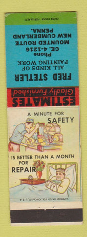 Matchbook Cover - Fred Stetler Painting New Cumberland PA