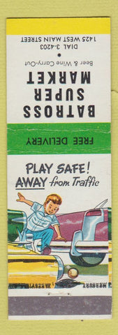 Matchbook Cover - Batross Super Market Grocery