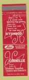 Matchbook Cover - JC Cornillie Coal Fueal Concrete Detroit? MI WEAR