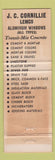 Matchbook Cover - JC Cornillie Coal Fueal Concrete Detroit? MI WEAR
