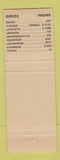 Matchbook Cover - Leavell & Bates Personal Loans Delphi Lebanon Tipton IN