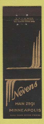 Matchbook Cover - Nevens Minneapolis MN