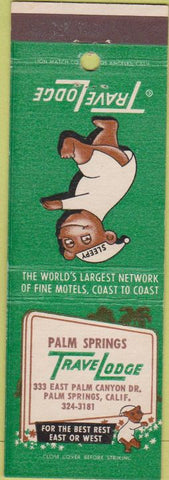 Matchbook Cover - Travel Lodge Motel Palm Springs CA