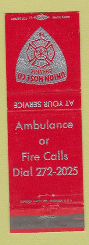 Matchbook Cover - Union Hose Annville PA Ambulance Fire Department