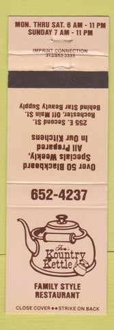 Matchbook Cover - The Kountry Kettle Restaurant