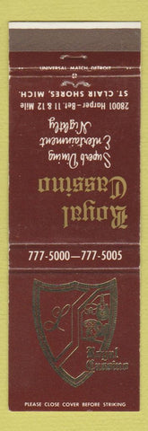 Matchbook Cover - Royal Cassino Restaurant St Clair Shores MI