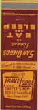Matchbook Cover - Travel Lodge Motel College San Diego CA