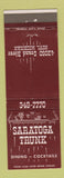 Matchbook Cover - Saratoga Trunk Restaurant Novi MI
