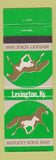 Matchbook Cover - Kentucky Horse Park Lexington KY Racing WEAR