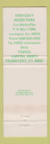 Matchbook Cover - Kentucky Horse Park Lexington KY Racing WEAR