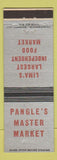 Matchbook Cover - Pangle's Master Market Grocery Lima OH