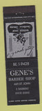 Matchbook Cover - Gene's Barber Shop