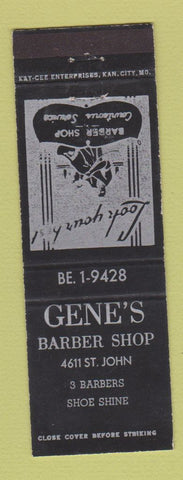 Matchbook Cover - Gene's Barber Shop