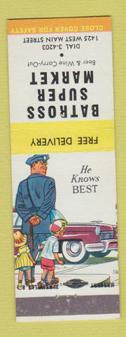 Matchbook Cover - Batross Super Market Grocery