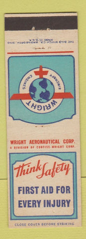 Matchbook Cover - Wright Aircraft Engines Aeronautical Safety