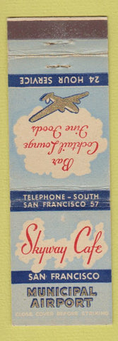 Matchbook Cover - Skyway Cafe Municipal Airport San Francisco CA