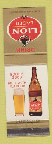 Matchbook Cover - Lion Beer Lager South Africa WEAR