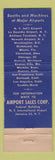 Matchbook Cover - Airport Sales Corp Travel Insurance Jamaica NY