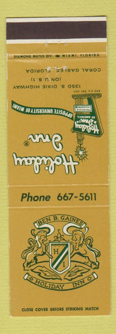 Matchbook Cover - Ben Gaines Holiday Inn Coral Gables FL