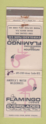 Matchbook Cover - Flamingo Lodge Everglades National Park FL WEAR