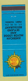 Matchbook Cover - American Motor Lodge Skyland Restaurant Perry FL Quality Court