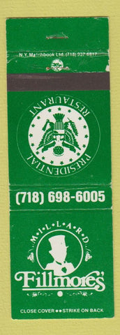 Matchbook Cover - Fillmore's Presidential Restaurant WEAR