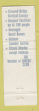 Matchbook Cover - Washington Crossing Inn PA