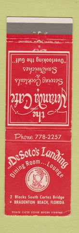 Matchbook Cover - Veranda Cafe DeSoto's Landing Bradenton Beach FL