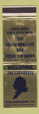 Matchbook Cover - The Lafayette Williamsburg VA WEAR