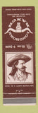 Matchbook Cover - Longhorn Ranch Glen Mills PA Buffalo Bill
